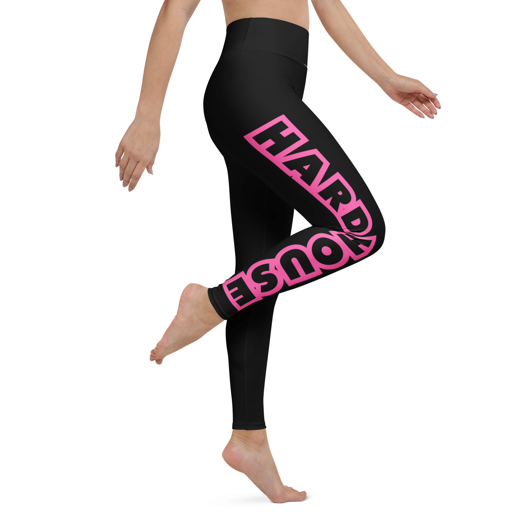 100% Hard House Leggings - Black/Pink - Image 5