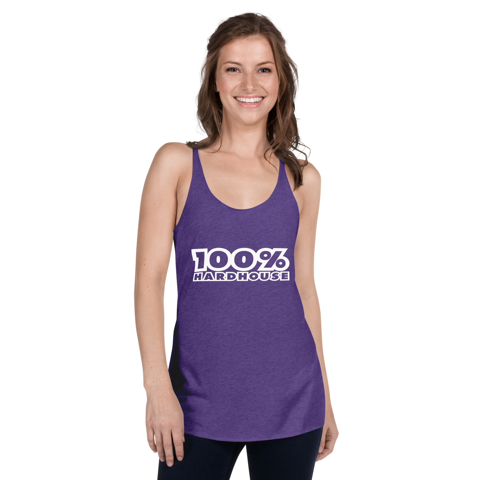 100% Hard House Women's Racerback Tank - Image 3